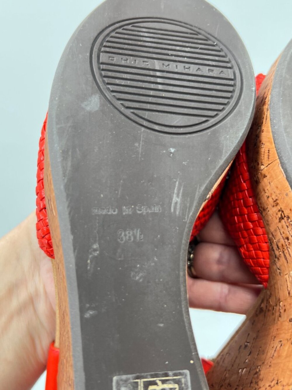 Chie Mihara Wedge Leather Cork Sandals - Picture 6 of 6